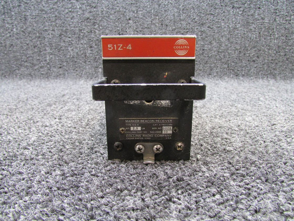 522-2996-00 Collins Radio 51Z-4 Marker Beacon Receiver