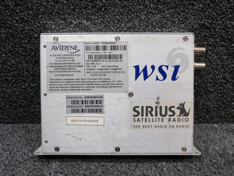 700-00159-001 (Alt: 420-0300-RC) Avidyne Satellite Receiver (Volts: 10-32)