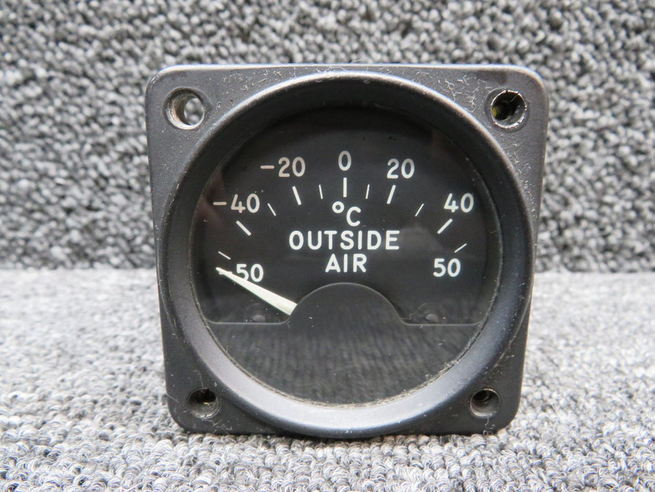 47B9A Lewis Outside Air Temperature Indicator (-50 to 50C) (Volts: 12 or 24)