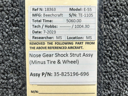 Beechcraft Parts 35-825196-696 Beechcraft E-55 Nose Gear Shock Strut Assembly (No Links)