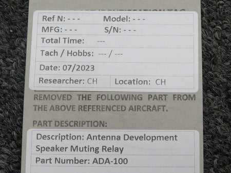 Does Not Apply ADA-100 Antenna Development Speaker Muting Relay Unit