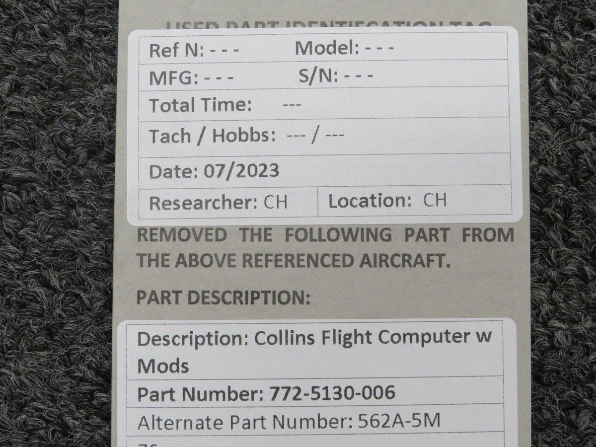 Collins 772-5130-006 Collins 562A-5M Flight Computer with Modifications