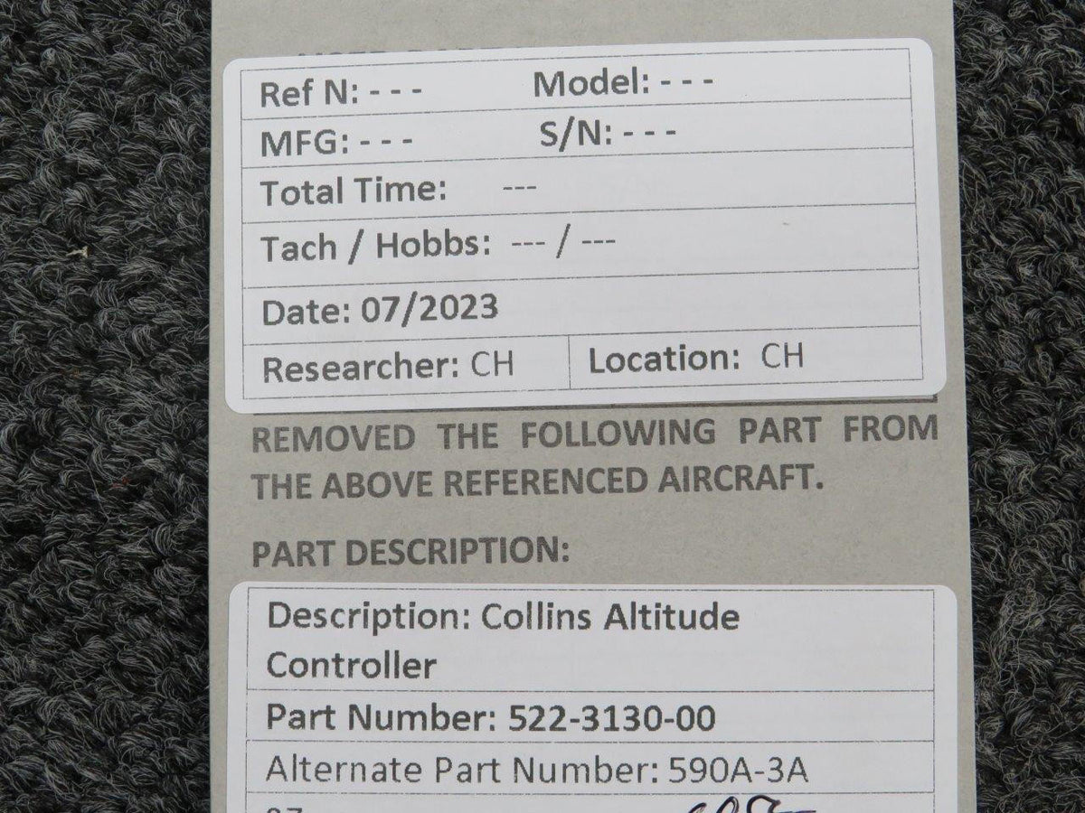 Collins 522-3130-00 Collins 590A-3A Alttitude Controller (Core)