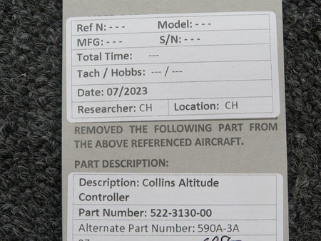 Collins 522-3130-00 Collins 590A-3A Alttitude Controller (Core)