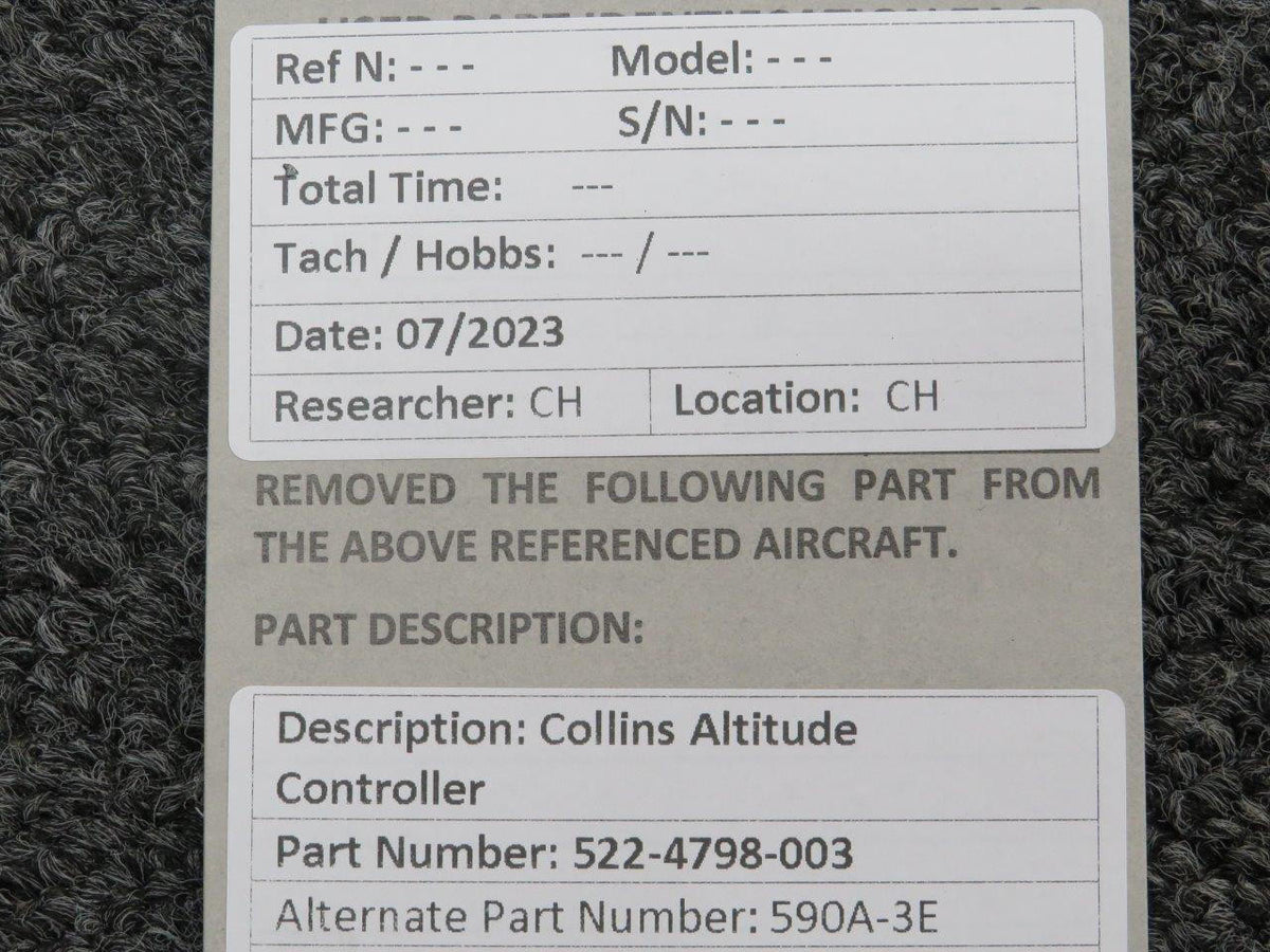 Collins 522-4798-003 Collins 590A-3E Altitude Controller