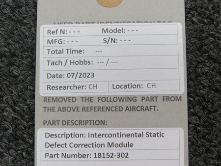 Intercontinental 18152-302 Intercontinental Static Defect Correction Module with Modifications