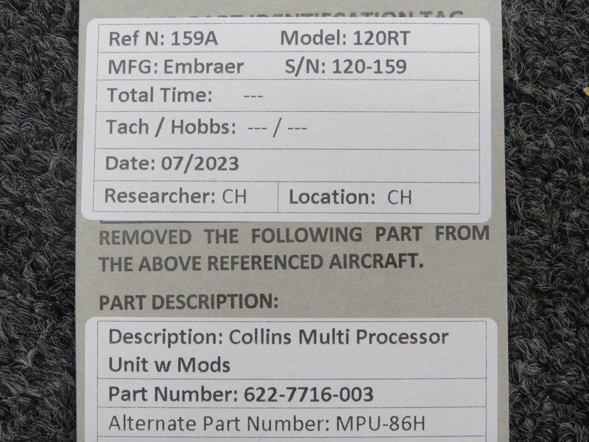 Collins 622-7716-003 Collins MPU-86H Multi Processor Unit with Modifications