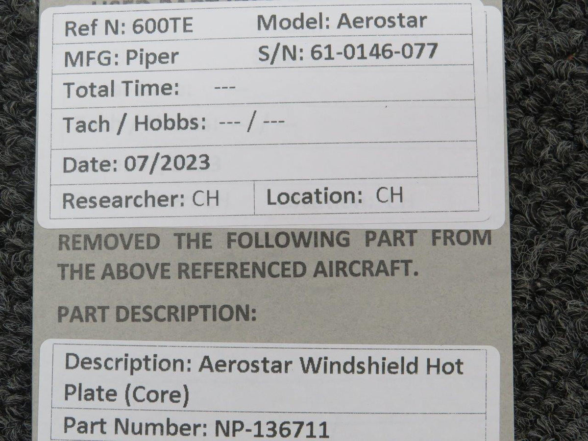 Does Not Apply NP-136711 Window Hot Plate (Core)