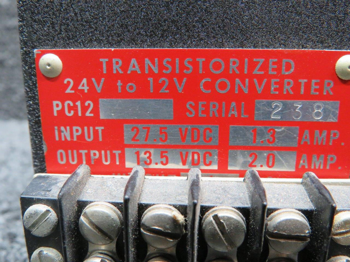 Does Not Apply PC12 Transistorized Voltage Reducer (24v to 12v)