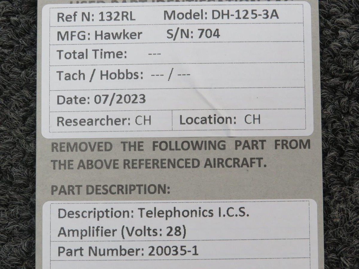 Telephonics 20035-1 Telephonics I.C.S. Amplifier (Volts: 28)