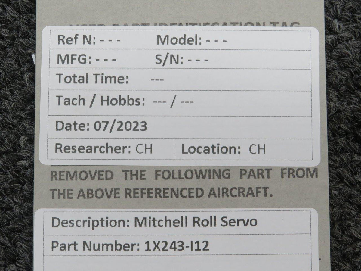 Mitchell 1X243-I12 Mitchell Roll Servo Assembly