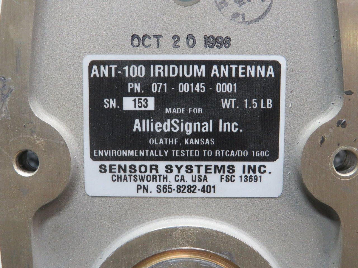 Allied Signal 071-00145-0001 Allied Signal ANT-100 Iridium Antenna