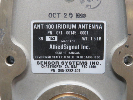 Allied Signal 071-00145-0001 Allied Signal ANT-100 Iridium Antenna