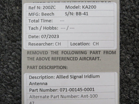 Allied Signal 071-00145-0001 Allied Signal ANT-100 Iridium Antenna