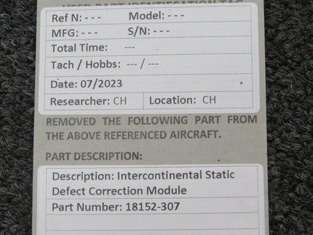 Intercontinental 18152-307 Intercontinental Static Defect Correction Module