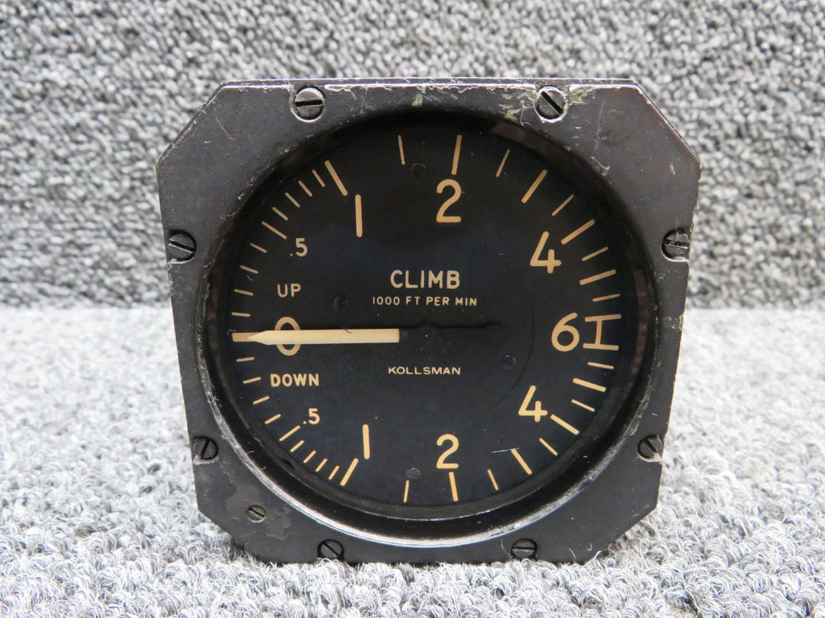 kollsman A3206910106 Kollsman Rate of Climb Indicator (Volts: 5) (Brown Dial Face)