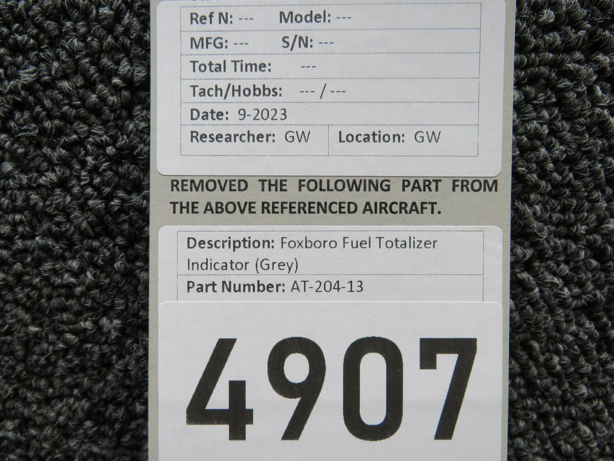 Foxboro AT-204-13 Foxboro Fuel Totalizer Indicator (Grey)
