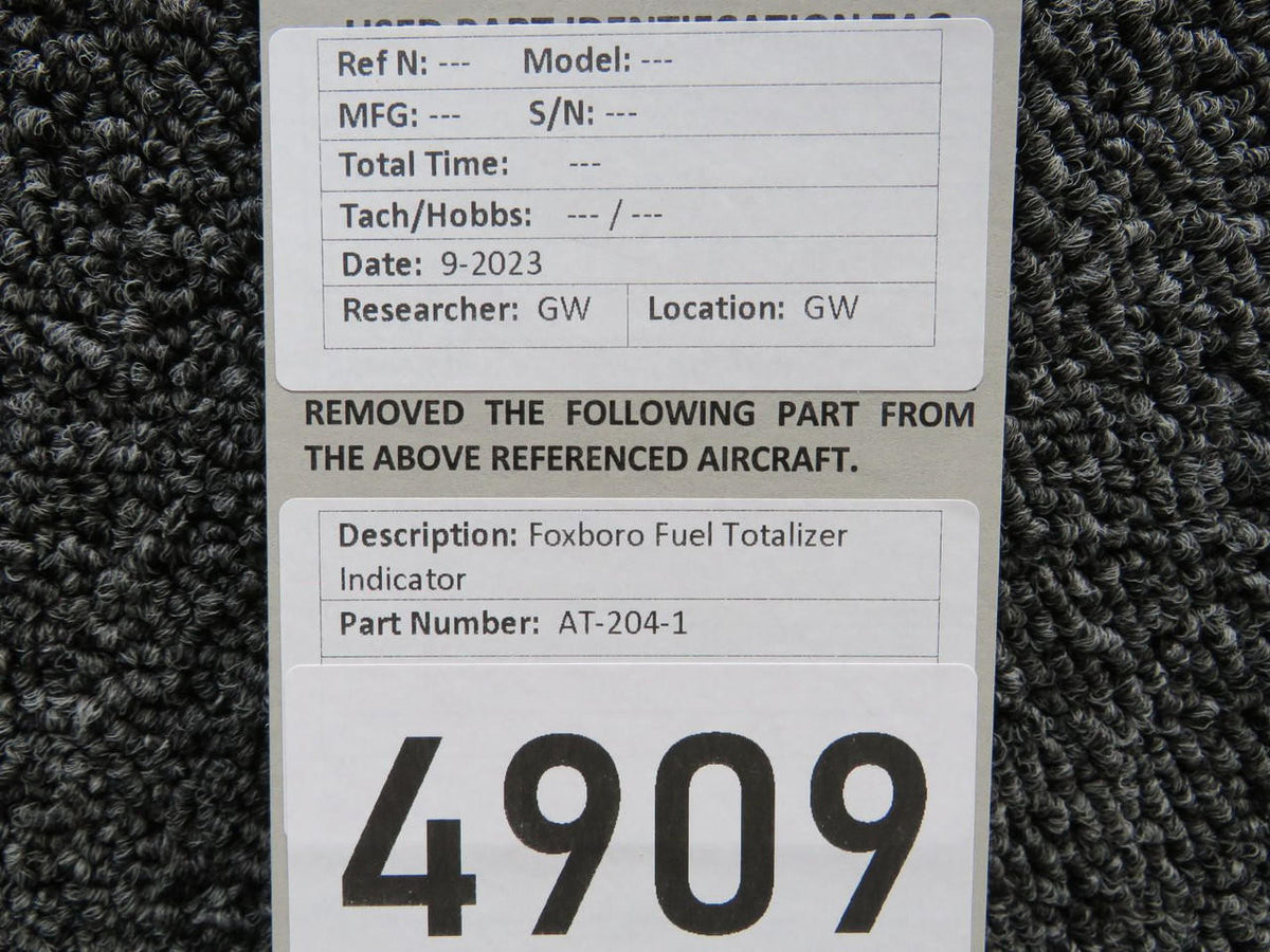 Foxboro AT-204-1 Foxboro Fuel Totalizer Indicator