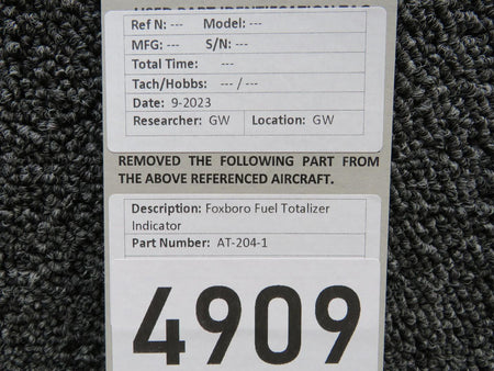 Foxboro AT-204-1 Foxboro Fuel Totalizer Indicator