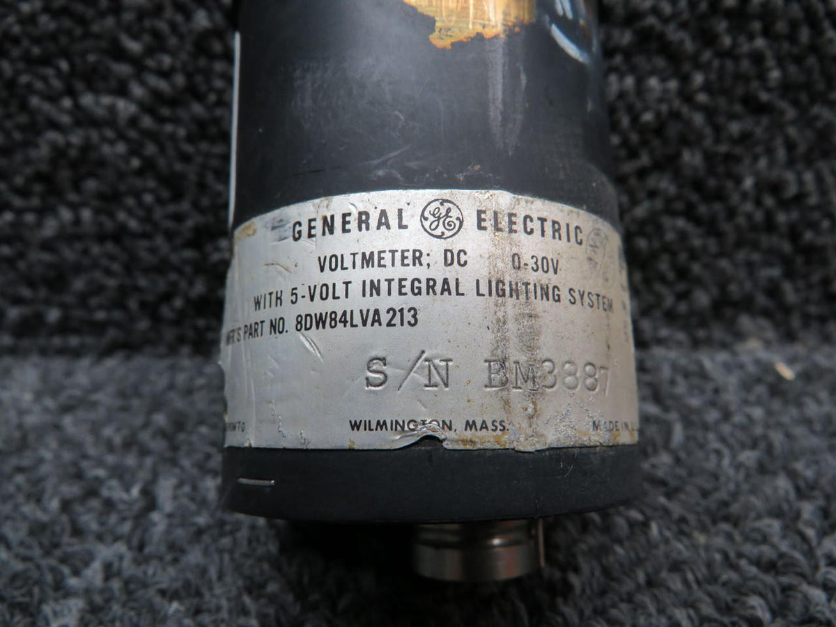General Electric 8DW84LVA213 General Electric DC Voltmeter Indicator (Volts: 0-30)