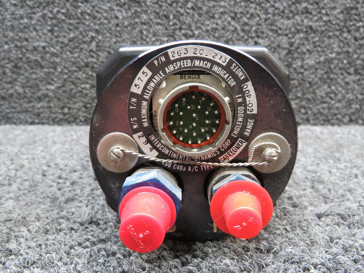 Intercontinental 575-26320-213 Intercontinental Dynamics Max Allowable Airspeed-Mach Indicator