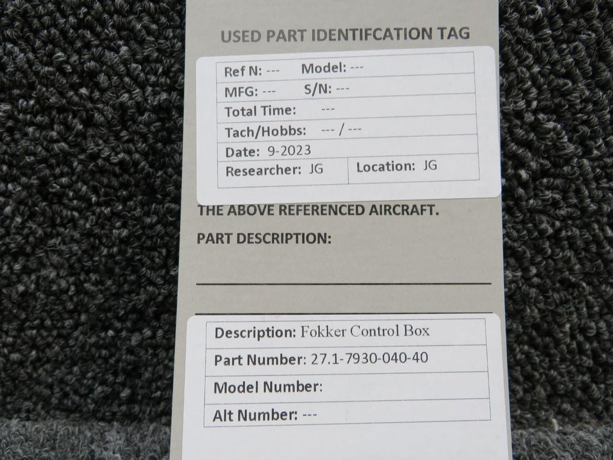 Fokker 27.1-7930-040-40 Fokker Control Box