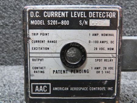 American Aerospace S201-800 American Aerospace Controls DC Current Level Detector (Volts: 28)