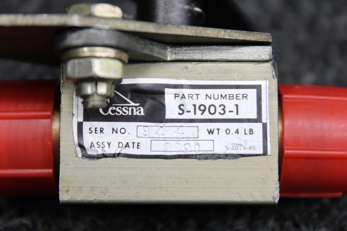 Cessna Aircraft Parts S-1903-1 Cessna 182P Fuel Shut Off Valve Assembly