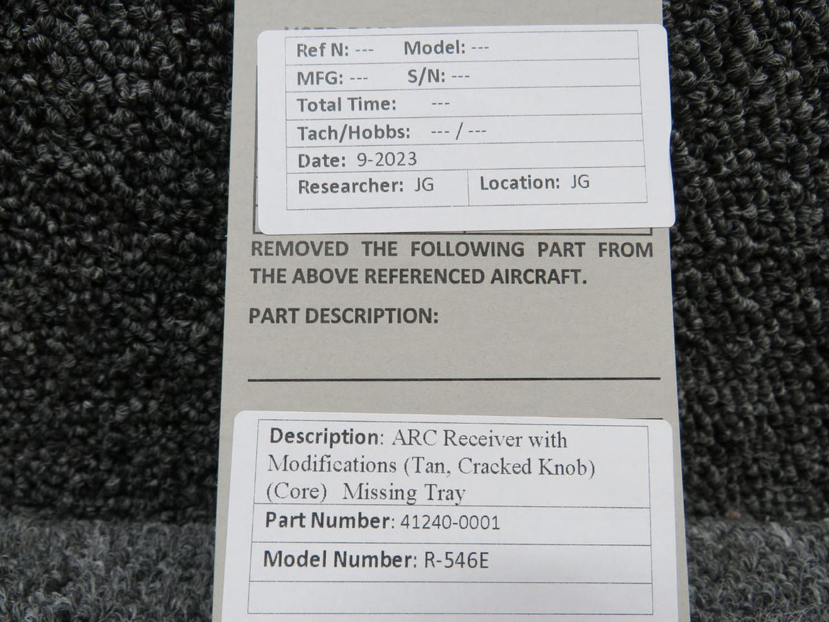 ARC 41240-0001 ARC R-546E Receiver with Modifications (Tan, Cracked Knob) (Core)
