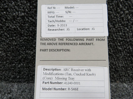 ARC 41240-0001 ARC R-546E Receiver with Modifications (Tan, Cracked Knob) (Core)