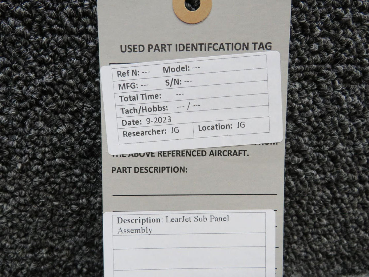 Learjet LearJet Sub Panel Assembly