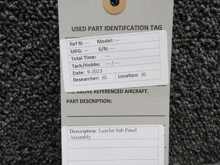 Learjet LearJet Sub Panel Assembly