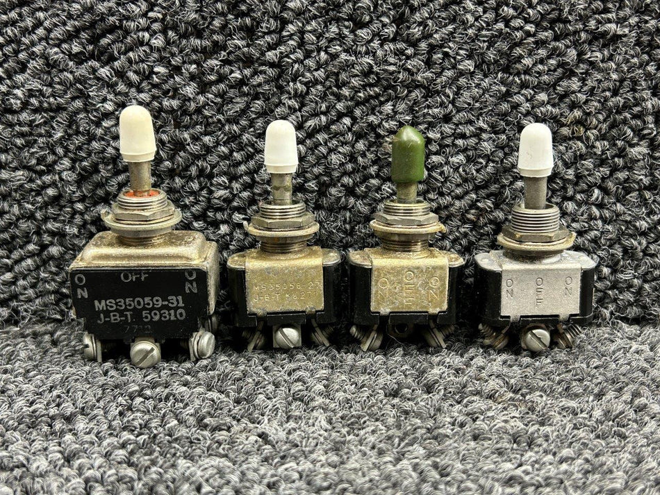 MS35059-31, MS35058-27 Cessna Citation 550 Reset Toggle Switch Set