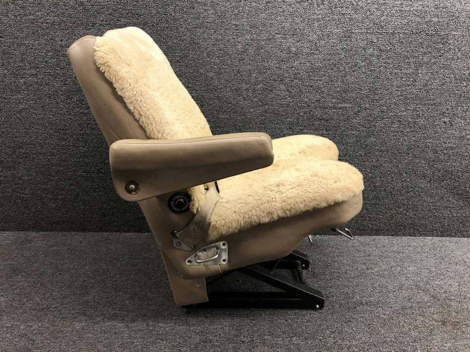 5514500-45 Cessna Citation 550 Pilot Seat Assy with Armrest, Belt and Seat Lock