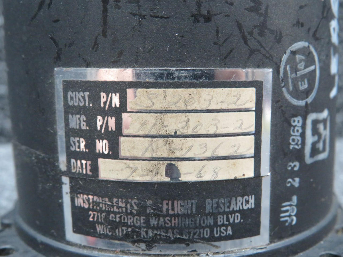 Instruments and Flight Research S203-2 Instrument and Flight Research Rate of Climb Indicator
