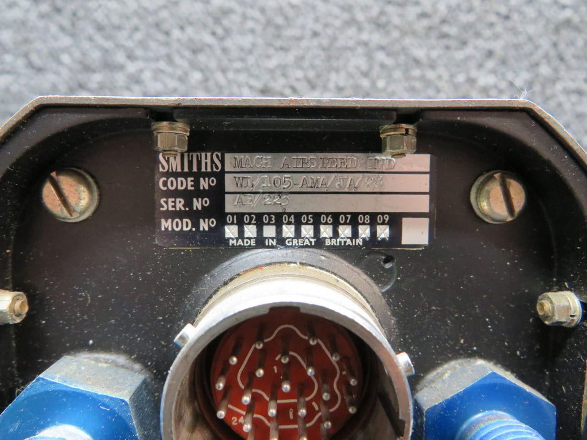 Smiths WL/105-AMA/JA/28 Smiths Mach Airspeed Indicator w Modifications