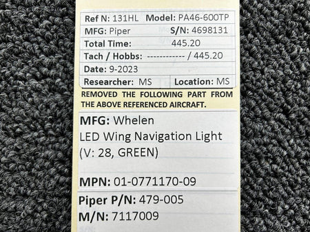 Whelen 01-0771170-09 Whelen 7117009 LED Wing Navigation Light (Minus Lens, Volts: 28)
