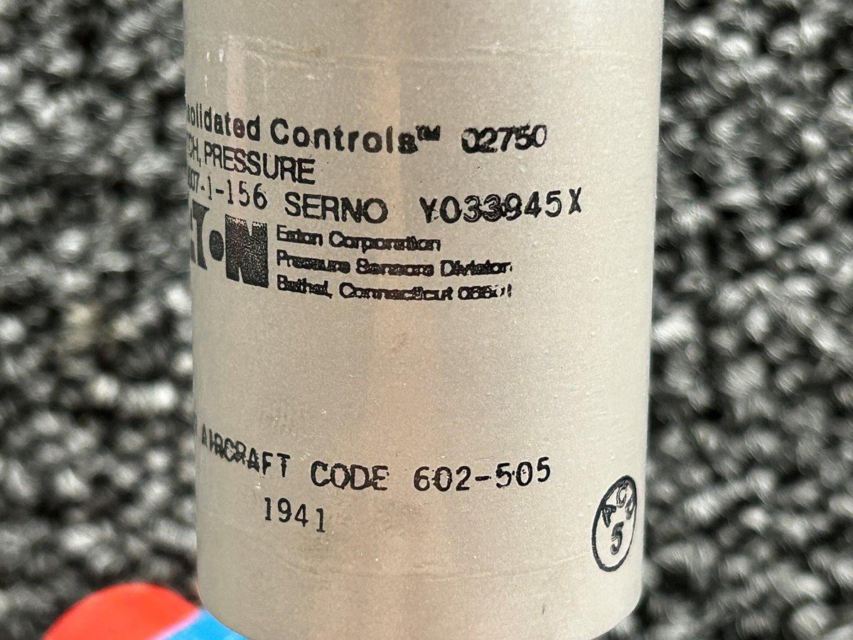 Eaton 6607-1-156 (Alt: 602-505) Eaton Wing Fuel Pressure Switch