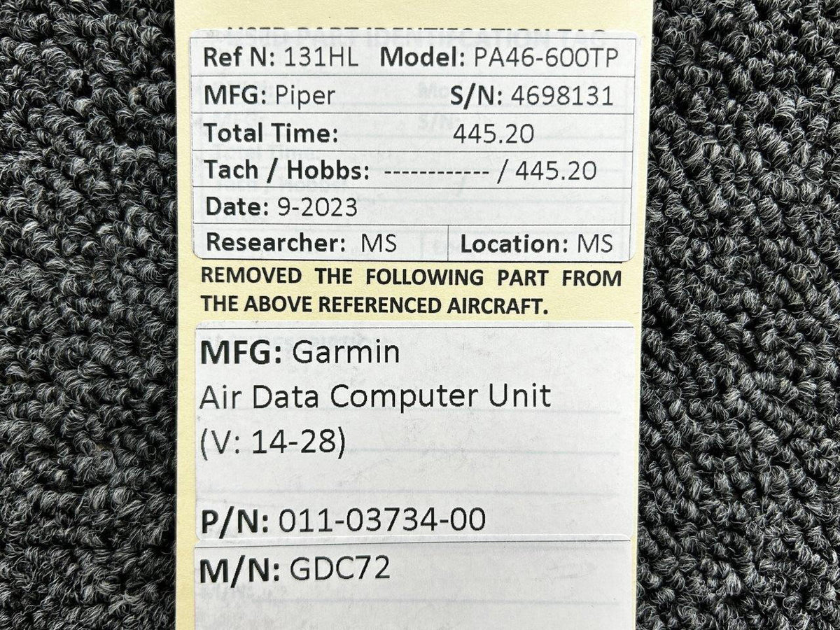 Garmin 011-03734-00 Garmin GDC72 Air Data Computer Unit (Volts: 14-28)
