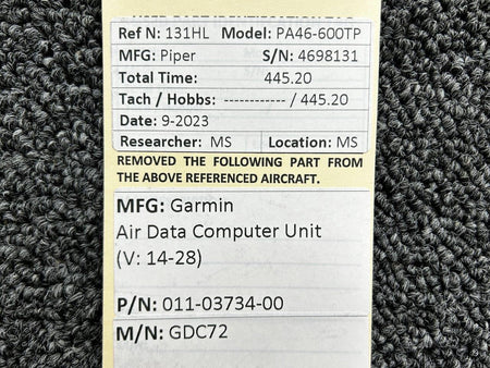 Garmin 011-03734-00 Garmin GDC72 Air Data Computer Unit (Volts: 14-28)