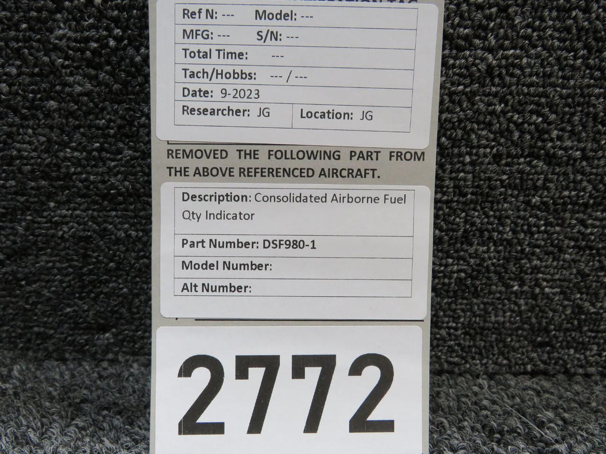 Consolidated DSF980-1 Consolidated Airborne Fuel Quantity Indicator