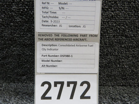 Consolidated DSF980-1 Consolidated Airborne Fuel Quantity Indicator
