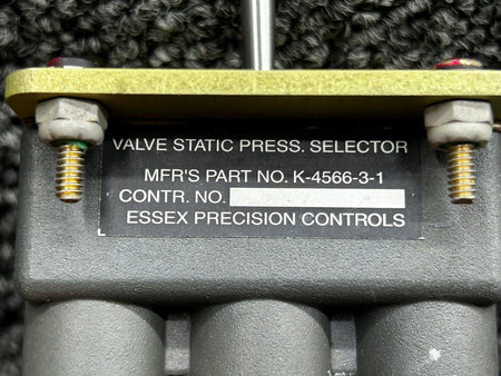 Essex K-44566-3-1 Essex Precision Static Pressure Selector Valve Assembly