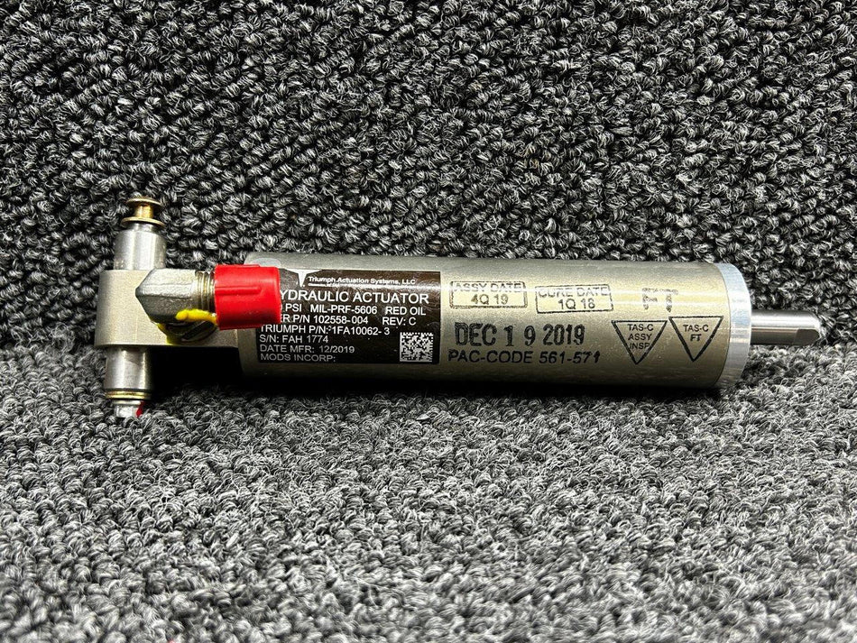 Triumph Actuation Systems 1FA10062-3 (Alt: 102558-004) Triumph Actuation Hydraulic Actuator (No Rod End)