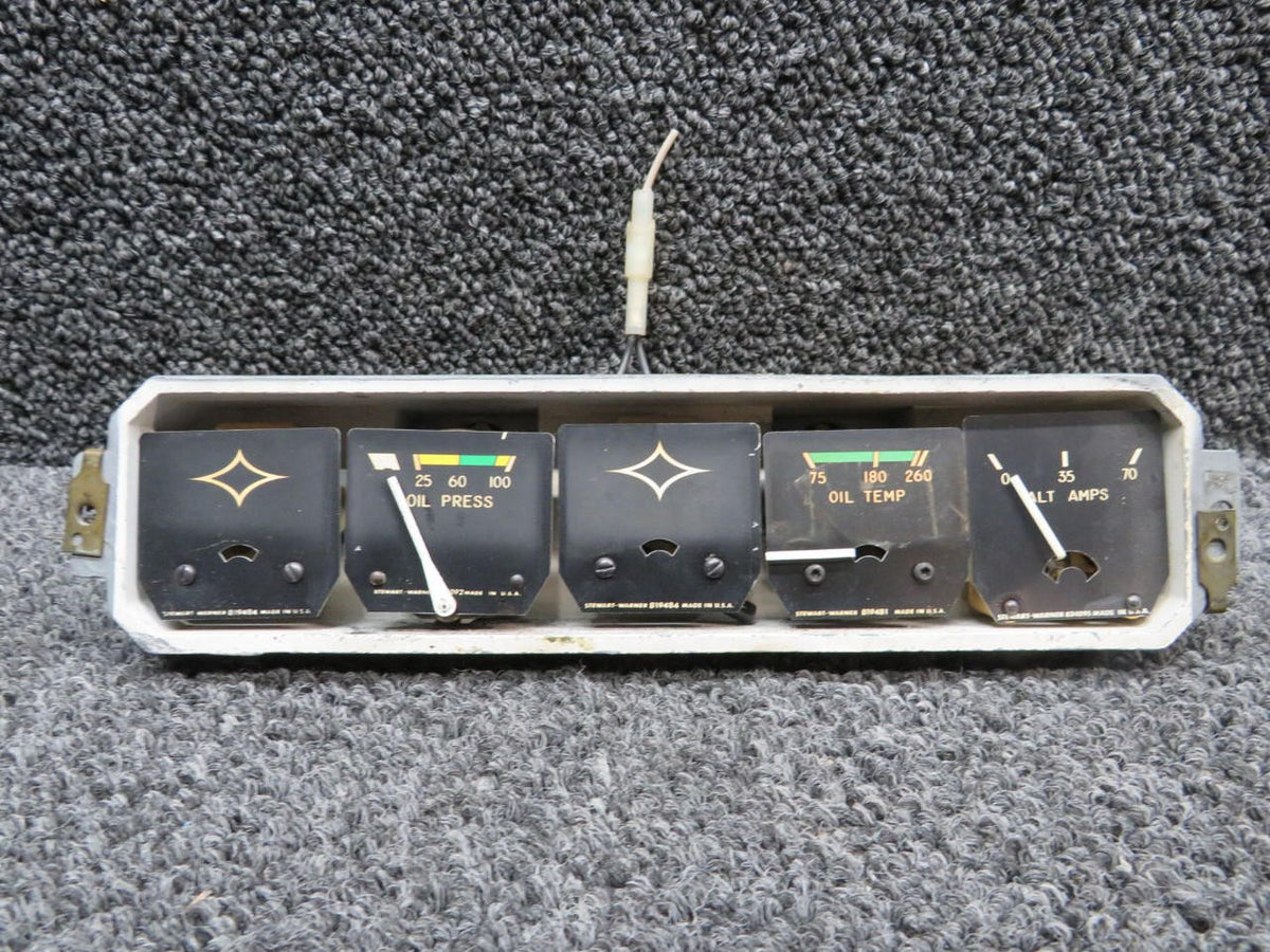 piper 95241-011 Piper PA28RT-201 Engine Gauge Cluster Assembly (No Glass)