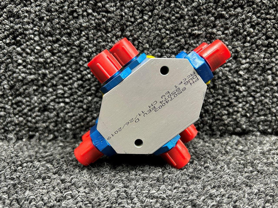 Piper Aircraft Parts 85074-003 (Alt: 85074-004) Piper PA46-600TP Center Hydraulic Manifold Assembly