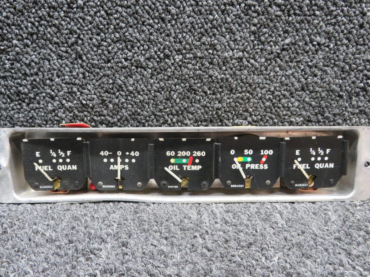 Beechcraft Parts 169-380036-1 Beech A23A Engine Gauge Cluster Assembly (No Glass)