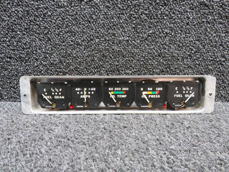 Beechcraft 169-380036-1 Beech A23 Engine Gauge Cluster Assembly (Has No Glass)
