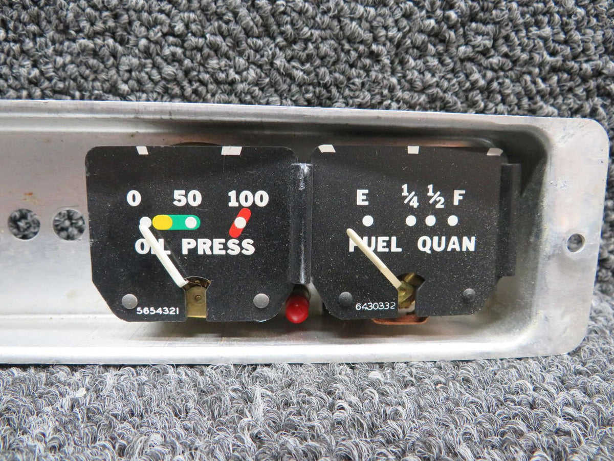 Beechcraft 169-380036-3 Beech B23 Engine Gauge Cluster Assembly (No Glass)