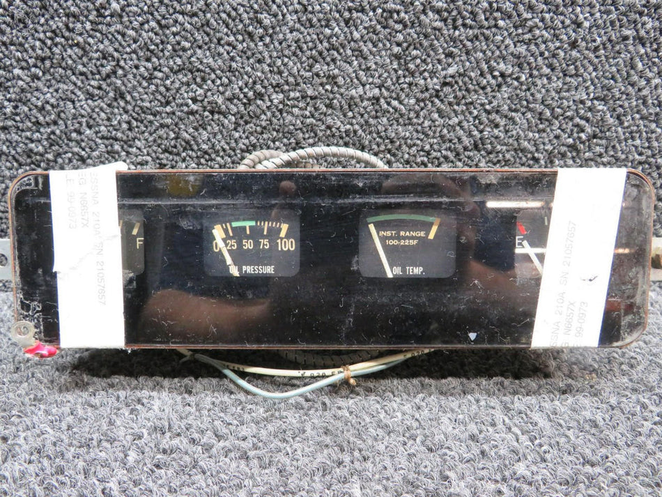 Cessna Aircraft Parts 0513144-16 Cessna 210A Engine Gauge Cluster Assembly (Minus Probe)